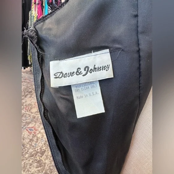 Dave & Johnny black velvet  w/white beads. GORGEOUS!SZE 11/12 GREAT CONDITION - Picture 8 of 15